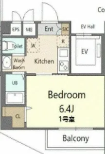 1Kの間取り画像