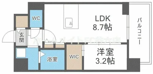 エスリードレジデンス梅田クラスシティ【6階】の間取り
