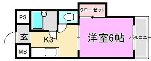 北島ハイツ【4階】の間取り