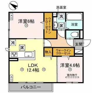 グランヴェールⅥ【2階】の間取り