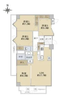コアマンション春日大谷Ⅱ【3階】の間取り
