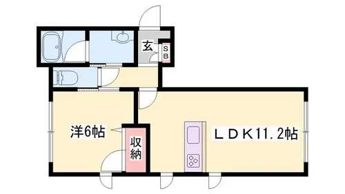 ビューテラスイズミ【1階】の間取り