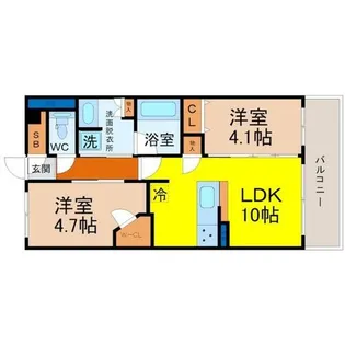 プレサンス ロジェ 名古屋浅間町ザ・レジデンス【14階】の間取り