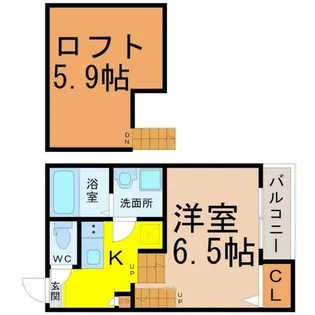 ハーモニーテラス楓【1階】の間取り