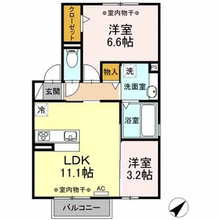 フローラ【2階】の間取り