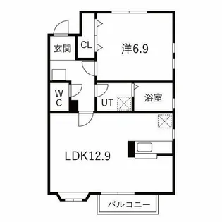 エクセラン【1階】の間取り