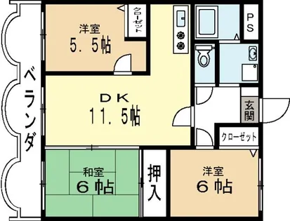 ケイズガーデン鍛治塚【2階】の間取り
