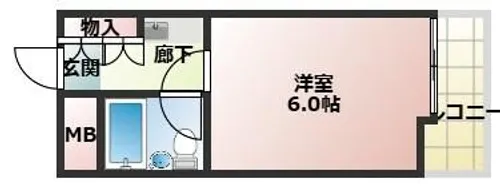 キューブ南武庫之荘3【3階】の間取り