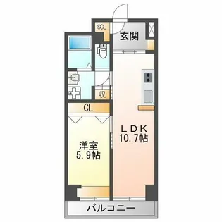 グランフォルテ田川【3階】の間取り