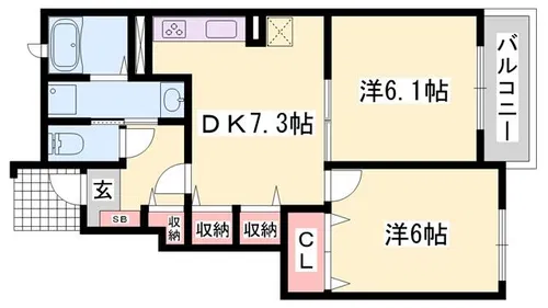 アンジュ【1階】の間取り