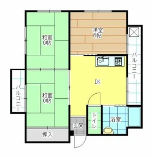 さかえコーポ【3階】の間取り