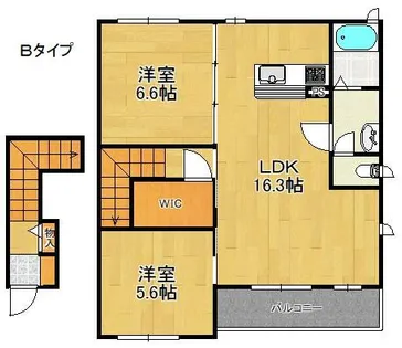 フレアコート【2階】の間取り