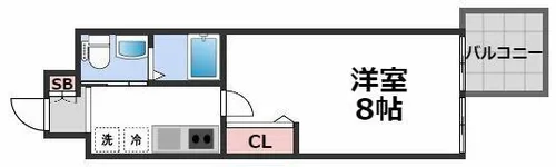 セレニテ上町台【10階】の間取り