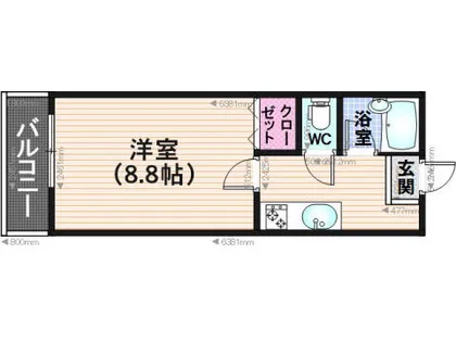 エフケイ大池【101号室】の間取り