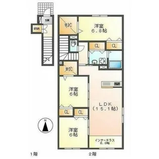 第3センチュリー21【2階】の間取り