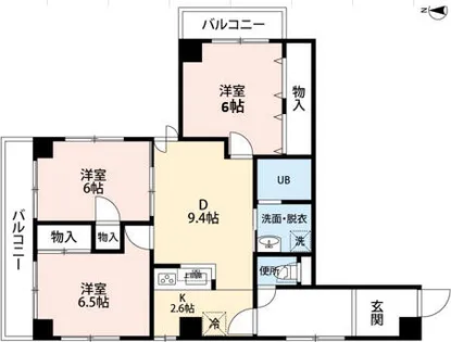 パークコート北堀江【705号室】の間取り