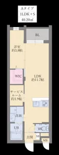 ライフフィールド曰佐【310号室】の間取り
