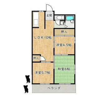 コーポ千萩【3階】の間取り