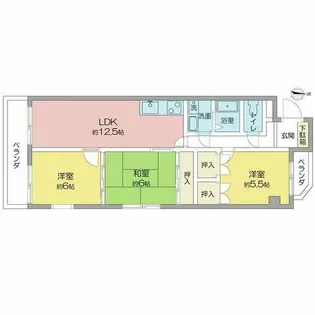エスポワールマンション【5階】の間取り