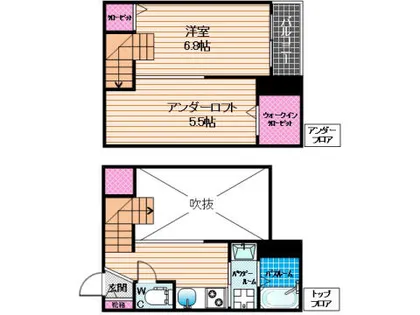 エーベストイジリムツカド【205号室】の間取り