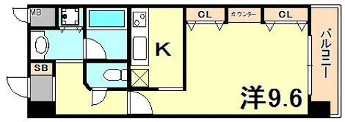 KAISEI新神戸第2WEST【11階】の間取り