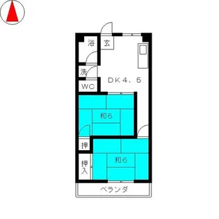 2DKの間取り画像
