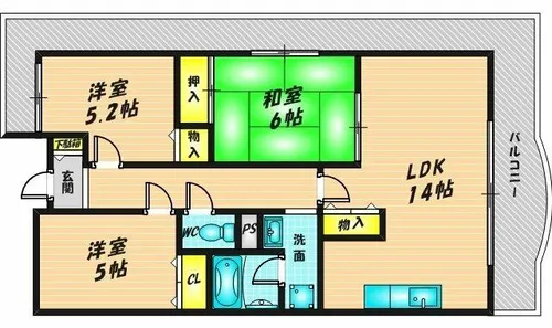 コンフォール東花園【307号室】の間取り