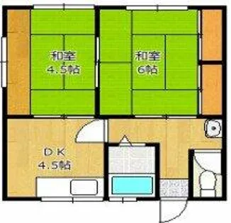 金ヶ崎ハイツ【202号室】の間取り