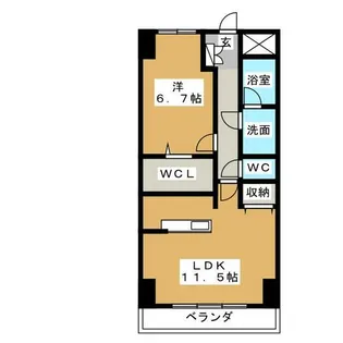 ブリス【6階】の間取り