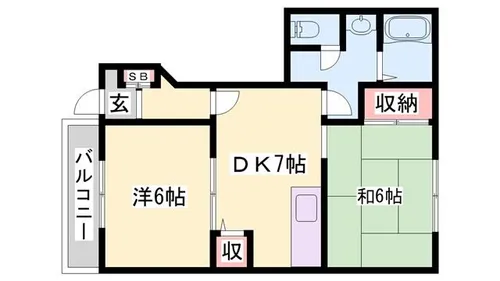 ル・クール清水【1階】の間取り