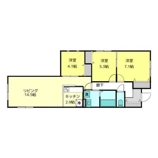高見貸家【101号室】の間取り