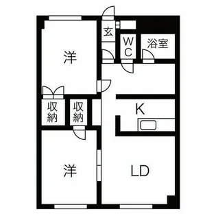 パレスK&K【302号室】の間取り