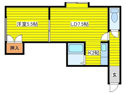 クリスタル壱番館【102号室】の間取り