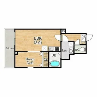 ジーメゾン一宮天王ルクセルク【1階】の間取り