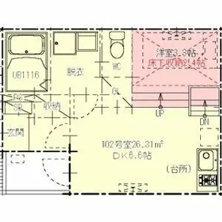 エスポワール今池南【2階】の間取り