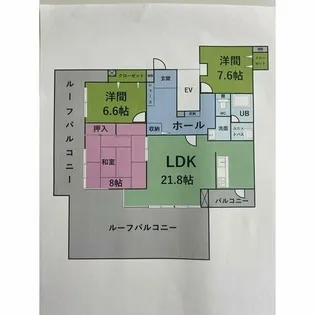 シャトレ御棚【4階】の間取り