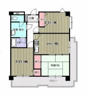 ルミエール明石【201号室】の間取り
