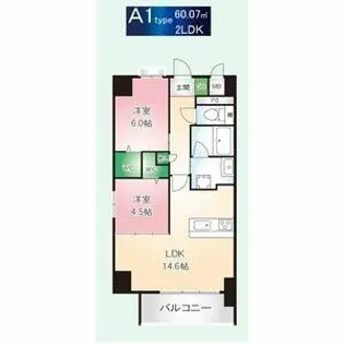 レントリリー御器所【601号室】の間取り