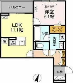ビスタレイルウェイ八田【3階】の間取り