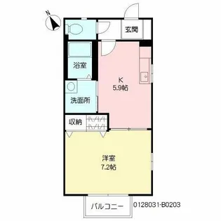 プランドールミニヨン B棟【2階】の間取り