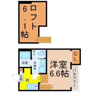 ハーモニーテラス露橋【1階】の間取り