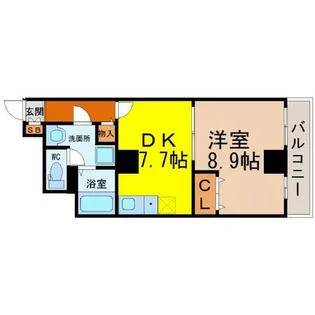 レジデンスカープ今池【8階】の間取り