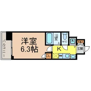 ライジングコート瑞穂通【11階】の間取り