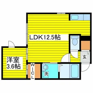 プログレス元町Ⅱ【202号室】の間取り