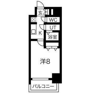 メイクスアート太閤通【12階】の間取り