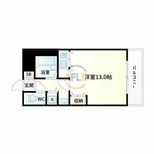 シャトレ豊津Ⅱ【4階】の間取り