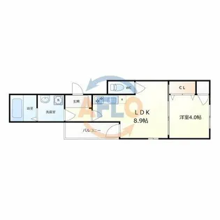 F ASECIA CROWN【1階】の間取り