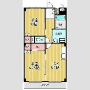 レザンヴェール鎌倉台【2階】の間取り