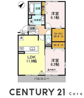 マーベル コンフォート(野洲市市三宅)【3階】の間取り