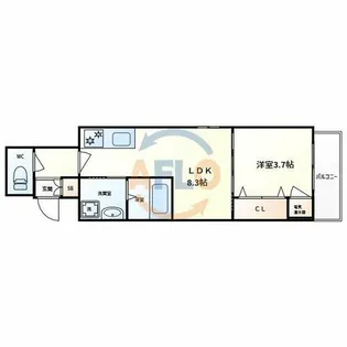 F asecia Crown【2階】の間取り